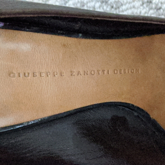 Giuseppe Zanotti leather and patent peep toe heels sz 38.5 - Picture 7 of 7